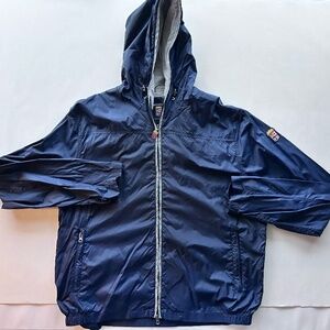 Marina Militare | Navy Windbreaker with Hood — Mens Jacket
